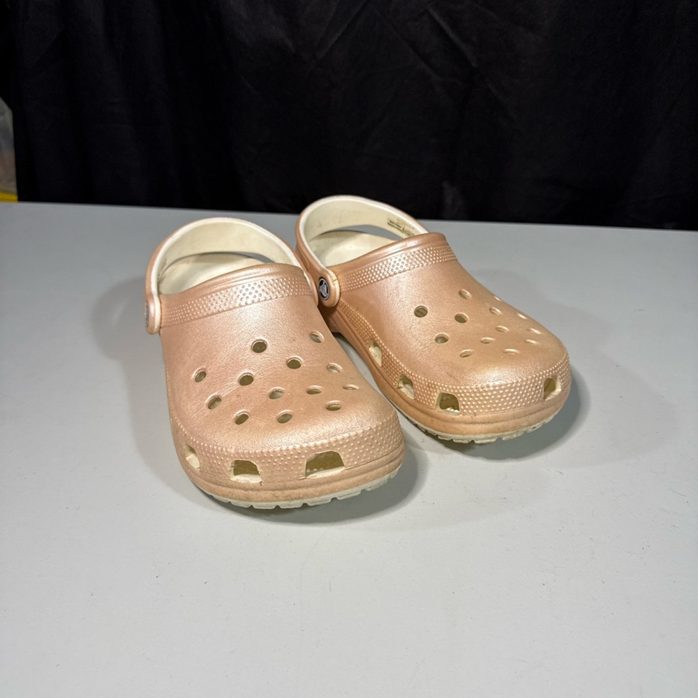 Crocs Classic Pink/Shimmer Clogs Size Mens 6 Womens 8